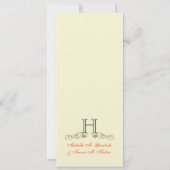 Sparen de Datum - de Gele Foto van Tangerine Flora Save The Date (Achterkant)