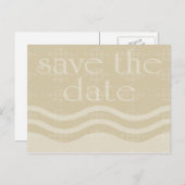 sparen de datum: de gepatterde golven: aankondigingskaart (Voorkant / Achterkant)