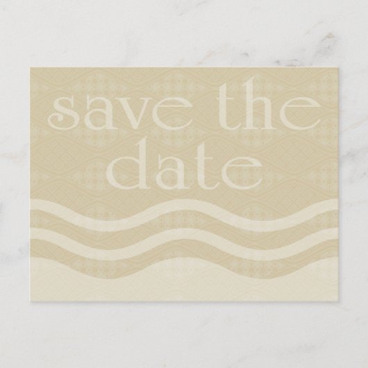 sparen de datum: de gepatterde golven: aankondigingskaart (Voorkant)