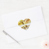 Sparen de datum/de Gouden Banden van de Weddenscha Hart Sticker (Envelop)