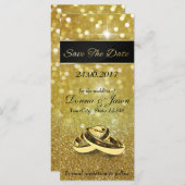 Sparen de Datum de Gouden Rings van de Weddenschap (Voorkant / Achterkant)