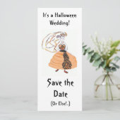 Sparen de Datum/de Halloween Wedding Save The Date (Staand voorkant)