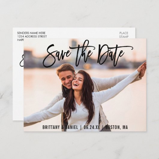 Sparen de Datum de Kaart van het Manuscript B van (Voorkant / Achterkant)