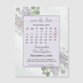 Sparen de Datum de Kalender Magnet van de Lavender (Voorkant)
