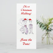 Sparen de Datum/de Kerstbruiloft Save The Date (Staand voorkant)