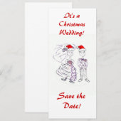 Sparen de Datum/de Kerstbruiloft Save The Date (Voorkant / Achterkant)