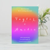 Sparen de Datum de Kleurrijke Weddenschap nodigt u Save The Date (Staand voorkant)