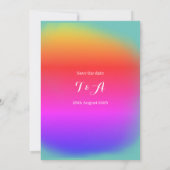 Sparen de Datum de Kleurrijke Weddenschap nodigt u Save The Date (Achterkant)