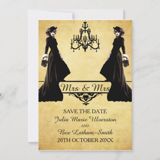 Sparen de Datum - de Lesbische Gothic Steampunk St Save The Date (Voorkant)