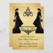 Sparen de Datum - de Lesbische Gothic Steampunk St Save The Date (Voorkant / Achterkant)