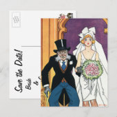  sparen de Datum, de Passen getrouwd van de Groom  Briefkaart (Voorkant / Achterkant)