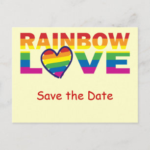 Sparen de Datum/de Regenboogweddenschap/de Pride v Aankondigingskaart
