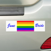 Sparen de Datum/de Regenboogweddenschap/de Pride v Bumpersticker (Op auto)