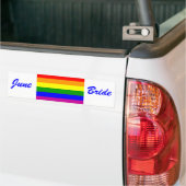 Sparen de Datum/de Regenboogweddenschap/de Pride v Bumpersticker (Op Truck)