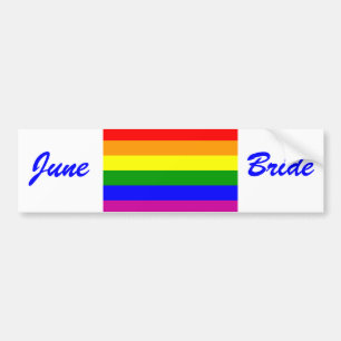 Sparen de Datum/de Regenboogweddenschap/de Pride v Bumpersticker