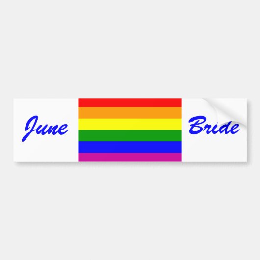 Sparen de Datum/de Regenboogweddenschap/de Pride v Bumpersticker (Voorkant)