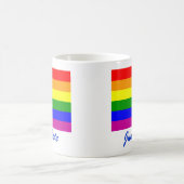 Sparen de Datum/de Regenboogweddenschap/de Pride v Koffiemok (Center)