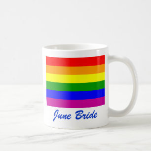 Sparen de Datum/de Regenboogweddenschap/de Pride v Koffiemok