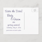 sparen de Datum, de Romance van Mei December Aankondigingskaart (Achterkant)