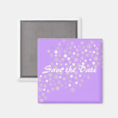 Sparen de Datum/de Snowflakes van het Weddenschap  Magneet (Voorkant / Achterkant)