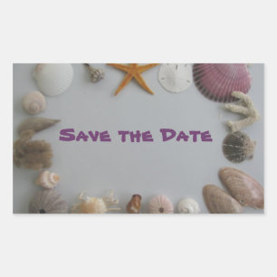 Sparen de Datum/de Tropische Bestemming Rechthoekige Sticker