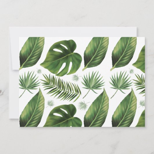 Sparen de Datum de Tropische Uitnodiging van het P (Achterkant)