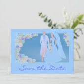 Sparen de Datum de Uitnodiging pre-Wedding (Staand voorkant)