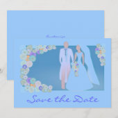 Sparen de Datum de Uitnodiging pre-Wedding (Voorkant / Achterkant)