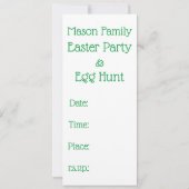Sparen de Datum de Uitnodiging van de Eieren en va (Achterkant)