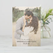 Sparen de datum de  uitnodiging van het begin (Staand voorkant)