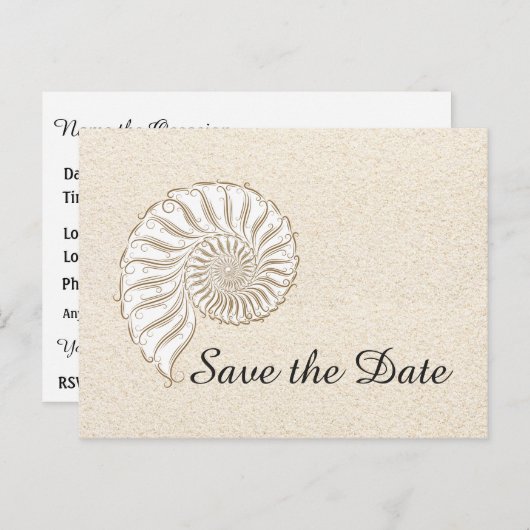 Sparen de Datum/de Uitnodiging van het Briefkaart (Voorkant / Achterkant)