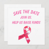 Sparen de Datum - de Uitnodigingen van de Fundrais (Voorkant / Achterkant)