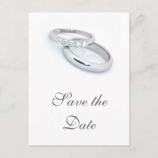 Sparen de Datum/de Zilveren Banden van de Band van Aankondigingskaart (Voorkant)