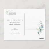 Sparen de Datum December 2022 Botanisch Elegant Go Briefkaart (Achterkant)