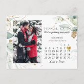 Sparen de Datum December 2022 Botanisch Elegant Go Briefkaart (Voorkant)