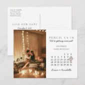 Sparen de Datum December 2022 Maandelijkse Kalende Briefkaart (Voorkant / Achterkant)