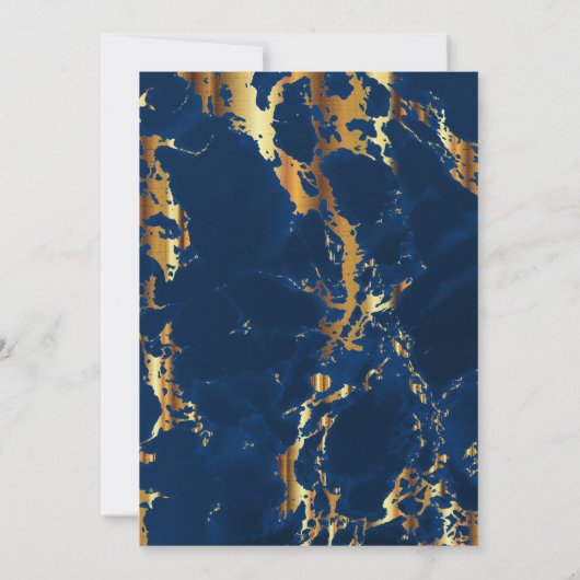 Sparen de Datum Deep Blue en de Gouden Marmer Save The Date (Achterkant)