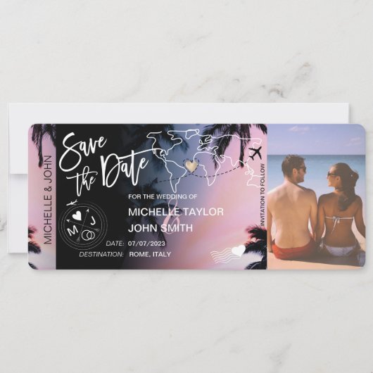 Sparen de Datum die Aanwezige Aannodiging van het Kaart (Voorkant)