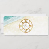 Sparen de Datum die de Beach Foto van de Wereldkaa Kaart (Achterkant)