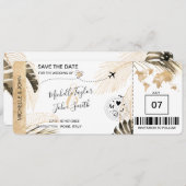 Sparen de Datum die de Beach van de Wereldkaart va Kaart (Voorkant / Achterkant)