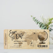 Sparen de Datum die de Uitnodiging van de Kaart v (Staand voorkant)