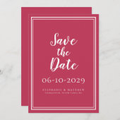 Sparen de Datum die Magenta van het Bouw Rode Eenv (Voorkant / Achterkant)