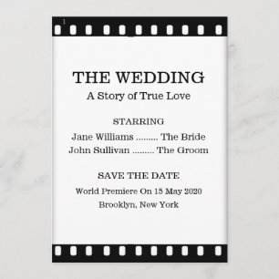Sparen de Datum die met een thema van de Film van  Save The Date