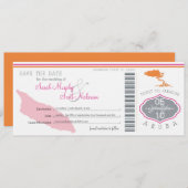 Sparen de Datum die Pass aan Aruba overgaat Save The Date (Voorkant / Achterkant)