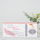 Sparen de Datum die Pass aan Aruba overgaat Save The Date (Staand voorkant)