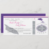 Sparen de Datum die Pass aan Aruba overgaat Save The Date (Voorkant / Achterkant)