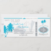 Sparen de Datum die Pass aan Australië instapt Save The Date (Voorkant)