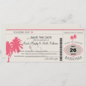 Sparen de Datum die Pass aan Bahama's het instappe Save The Date (Voorkant / Achterkant)