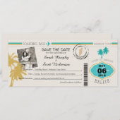 Sparen de Datum die Pass aan Belize het instappen Save The Date (Voorkant / Achterkant)