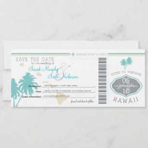 Sparen de Datum die Pass aan Hawaii overgaat Save The Date